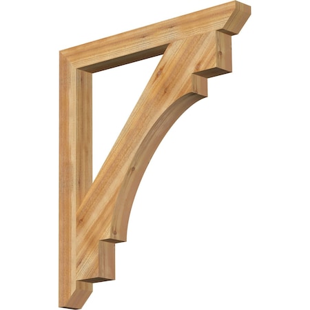 Merced Slat Rough Sawn Bracket, Western Red Cedar, 4W X 38D X 44H